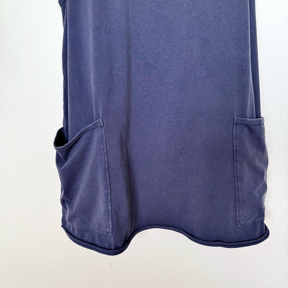 FREE PEOPLE MOVEMENT HOT SHOT MINI DRESS shorts onesie pocket indigo blue NWOT M - Picture 9 of 16